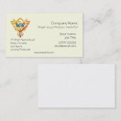 あなたのイニシャルとの炎のフェニックスの上昇のロゴ 名刺 (正面/裏面)