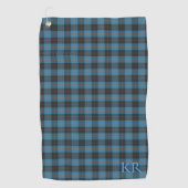 あなたのイニシャルオンアンガスディストリクトエンシェントタータンチェック ゴルフタオル (正面)