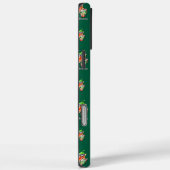 あなたのイニシャルグリーンメリークリスマスパターンを追加 Case-Mate iPhoneケース (裏面 / 右)