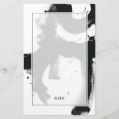 あなたのイニシャル|のオニックスジェスチャーを加えて下さい 便箋 (正面)