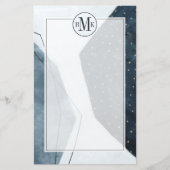 あなたのイニシャル|の隣接した抽象的概念を加えて下さい 便箋 (正面)