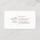 あなたのイニシャル/モノグラムブラウンウッドIIとボックスロゴ 名刺 (裏面)