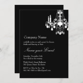 あなたのイベントの黒を壮大な社交ダンスと挙げて下さい 招待状 (正面/裏面)