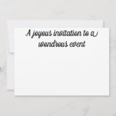 あなたのイベントへの参加を促すオープンハートのご招待 招待状 (裏面)