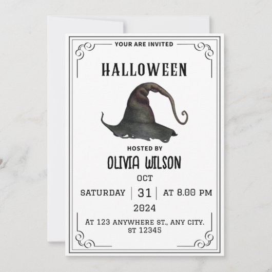 あなたのイベントを特別カスタムに作るユニーク、 招待状 (正面)