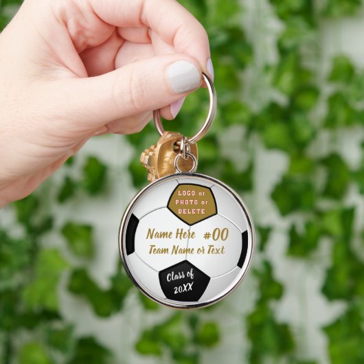 あなたのイメージおよび文字のサッカーのための年長のギフトのアイディア キーホルダー (手)