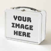 あなたのイメージヒアメラミンプレート メタルランチボックス (正面)