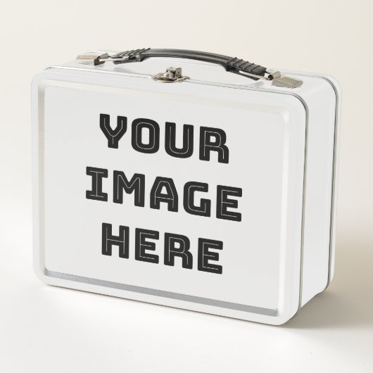 あなたのイメージヒアメラミンプレート メタルランチボックス (正面)