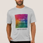 あなたのイメージ文字はこちらメンズアクティウェアスポーツグレー Tシャツ<br><div class="desc">画像文字をここに追加テンプレートメンズスポーツ – テック競合他社ActivewearグレーTシャツ。</div>