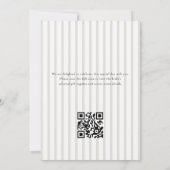 あなたのイメージ ヴィンテージ ストライプ セージ ブライダルシャワー 招待状 (裏面)