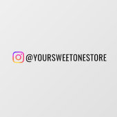 あなたのインスタグラムネーム＆ソーシャルメディアアイコン プロモ ウィンドウサイン (シート)