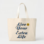 あなたのエキストラライフ自然ベージュジャンボトートバッグをライブ ラージトートバッグ (正面)