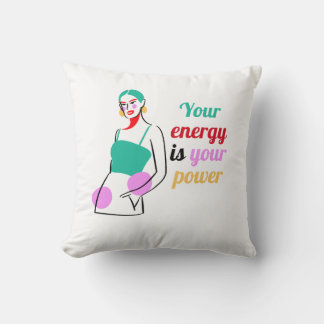 あなたのエネルギーがあなたの力 Motivational Aesthetic クッション