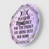 あなたのエネルギーに責任を負う ラージ壁時計 (傾斜)