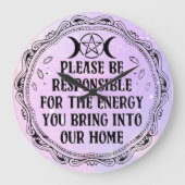 あなたのエネルギーに責任を負う ラージ壁時計 (正面)