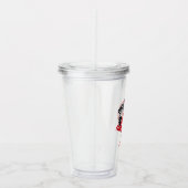 あなたのエンジンを開始する赤いレースカー任意の年齢誕生日 アクリルタンブラー (右)