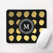 あなたのオフィスのための豪華で黒い金ゴールドのマウスパッド マウスパッド (マウス)