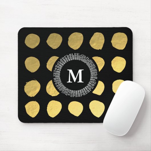 あなたのオフィスのための豪華で黒い金ゴールドのマウスパッド マウスパッド (マウス)