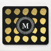 あなたのオフィスのための豪華で黒い金ゴールドのマウスパッド マウスパッド (正面)