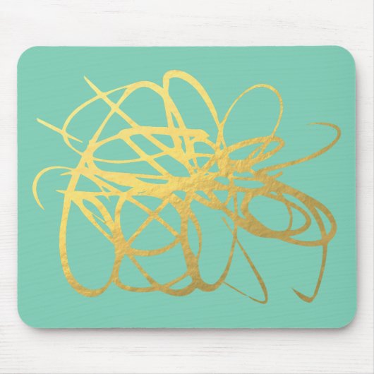 あなたのオフィスのための豪華で黒い金ゴールドMousepadf マウスパッド (正面)