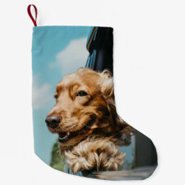 あなたのオリジナル写真 犬のペット スモールクリスマスストッキング