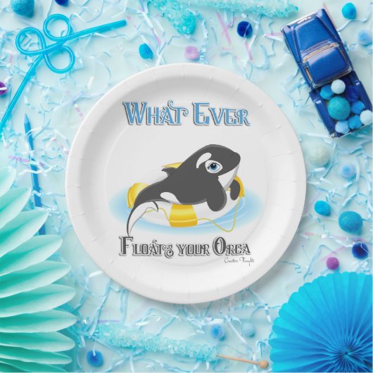 あなたのオルカのクジラが浮くもの ペーパープレート (パーティー)