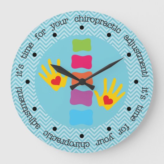 あなたのカイロプラクティック調整時計の時間 ラージ壁時計 (正面)