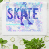 あなたのカスタムなイメージのフィギュアスケートの刃のワイプ キッチンタオル (折り畳み)