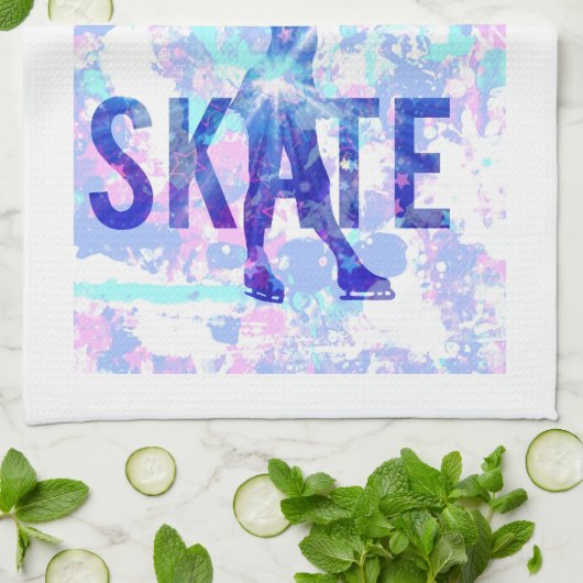 あなたのカスタムなイメージのフィギュアスケートの刃のワイプ キッチンタオル (折り畳み)