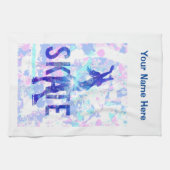 あなたのカスタムなイメージのフィギュアスケートの刃のワイプ キッチンタオル (横)