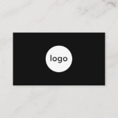 あなたのカスタムなロゴの円のプロフェッショナルの黒を加えて下さい 名刺 (正面)