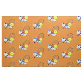 あなたのカスタムな文字が付いているテニスシューズ球そしてラケット ファブリック (ファットクウォーター)