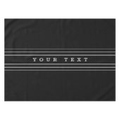 あなたのカスタムな文字及びモダンは黒い|及び白を縞で飾ります テーブルクロス (正面(横))