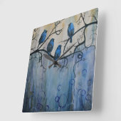 あなたのカスタムな正方形の柱時計 スクエア壁時計 (傾斜)