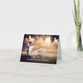 あなたのカスタムな結婚式の写真は感謝していしています サンキューカード (正面)