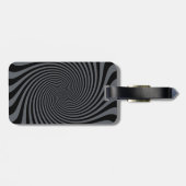 あなたのカスタムは黒い渦巻の穏やかなことわざを保ちます ラゲッジタグ (裏面横)