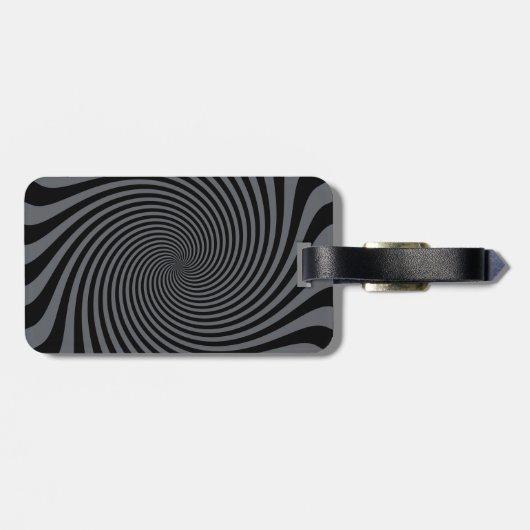 あなたのカスタムは黒い渦巻の穏やかなことわざを保ちます ラゲッジタグ (裏面横)