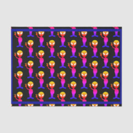 あなたのカスタムサイエンスフィクションカラーレインボーエイリアンピースサイン 薄葉紙