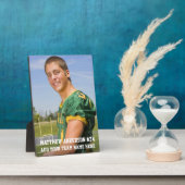 あなたのカスタムサッカーまたはあなたのスポーツ5 x 7の写真 フォトプラーク (側面)