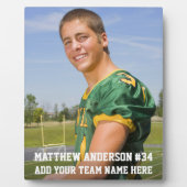 あなたのカスタムサッカーまたはスポーツの写真 フォトプラーク (正面)
