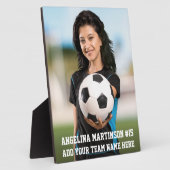 あなたのカスタムサッカーサッカーまたはあなたのスポーツの写真 フォトプラーク (側面)