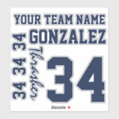 あなたのカスタムチームのカラーカットビニールシール シール (シート)