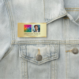 あなたのカスタムテキストをアップロード写真会社ロゴを 名札