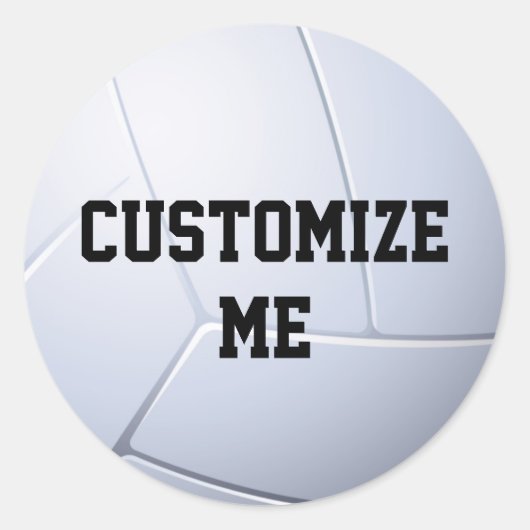 あなたのカスタムバレーボール ラウンドシール (正面)