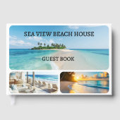 あなたのカスタムフォトコラージュビーチハウス ゲストブック (正面)