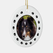 あなたのカスタムペットの写真と手と文字 セラミックオーナメント (右)