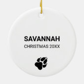 あなたのカスタムペットの写真と手と文字 セラミックオーナメント (裏面)