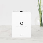 あなたのカスタムメッセージシンプルサッカーのスポーツ挨拶 カード (裏面)