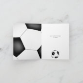 あなたのカスタムメッセージシンプルサッカーのスポーツ挨拶 カード (内部)