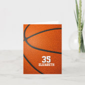 あなたのカスタムメッセージシンプルバスケットボールの挨拶 カード (正面)